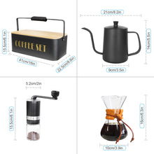 Load image into Gallery viewer, Barista V60 Kit: Chemex Style Coffee Brewer/ Gooseneck Kettle / Coffee Grinder

